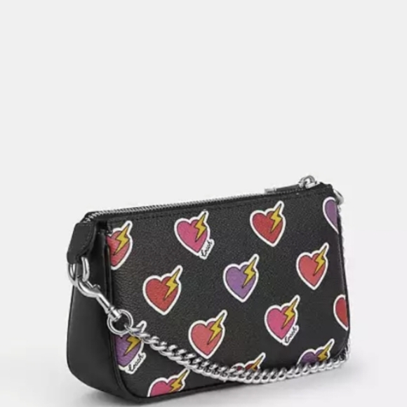 Coach Nolita 19 With Heart Bolt Print NWT